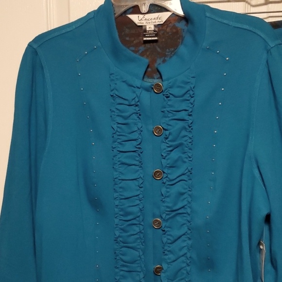 Vincente Ruffled Front Pantsuit - Picture 2 of 9